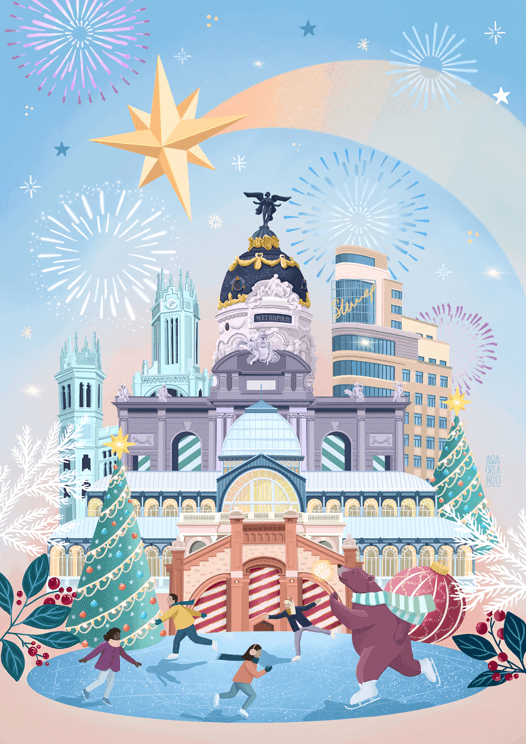 Madrid Navidad official Christmas poster — selected concept.