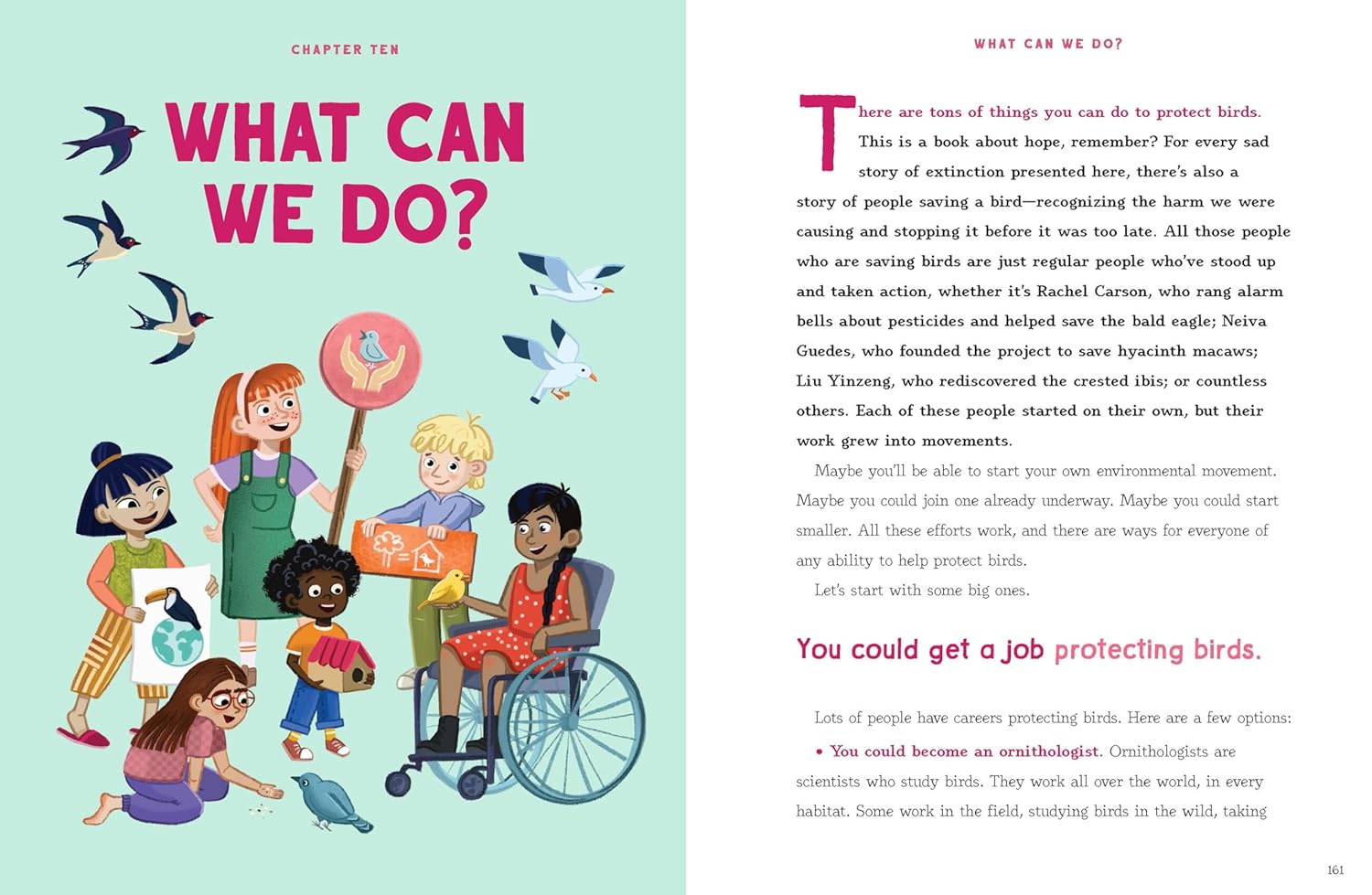 What can we do? — a group of children rallying to protect birds.